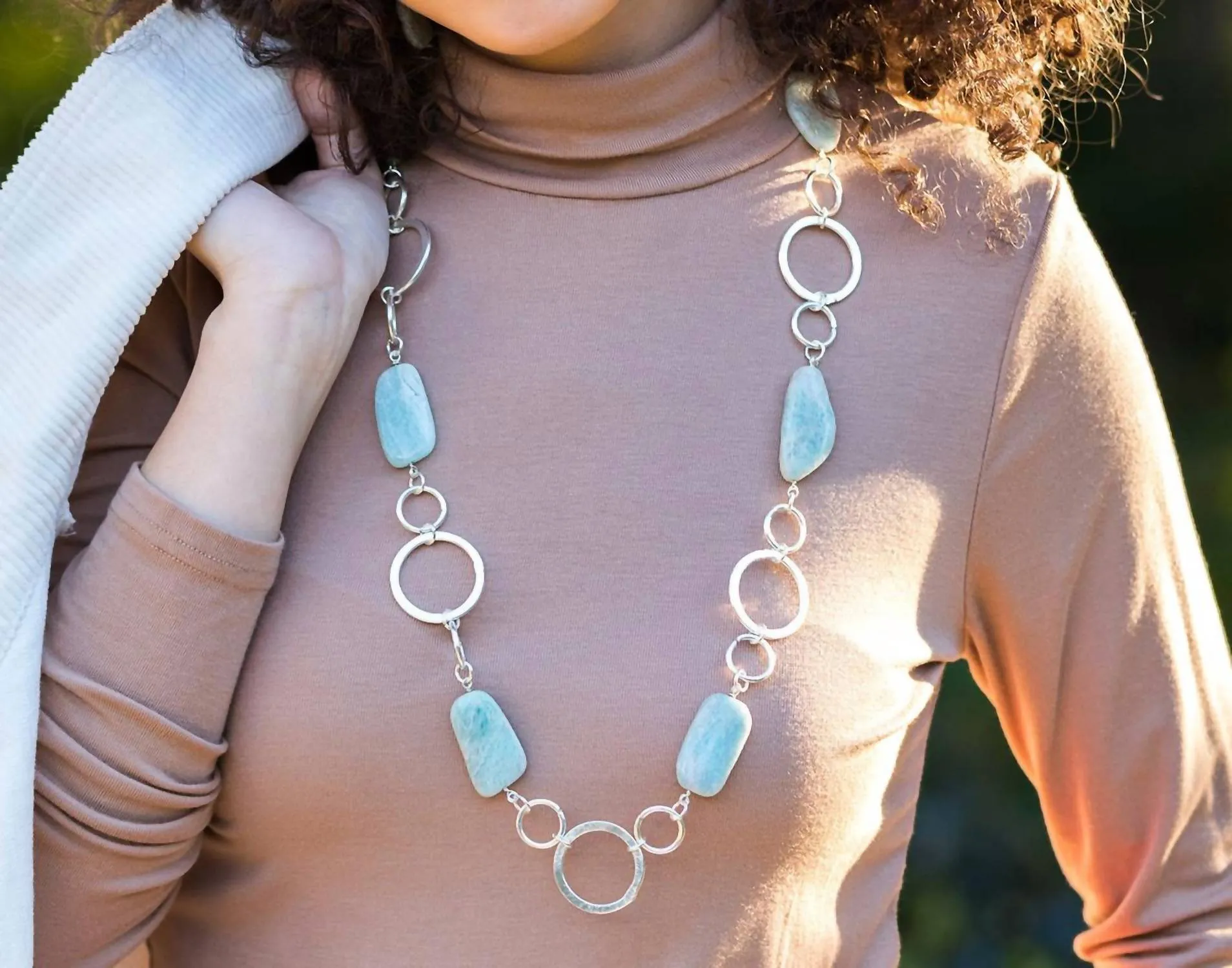 Anju - Women's Amazonite Earrings