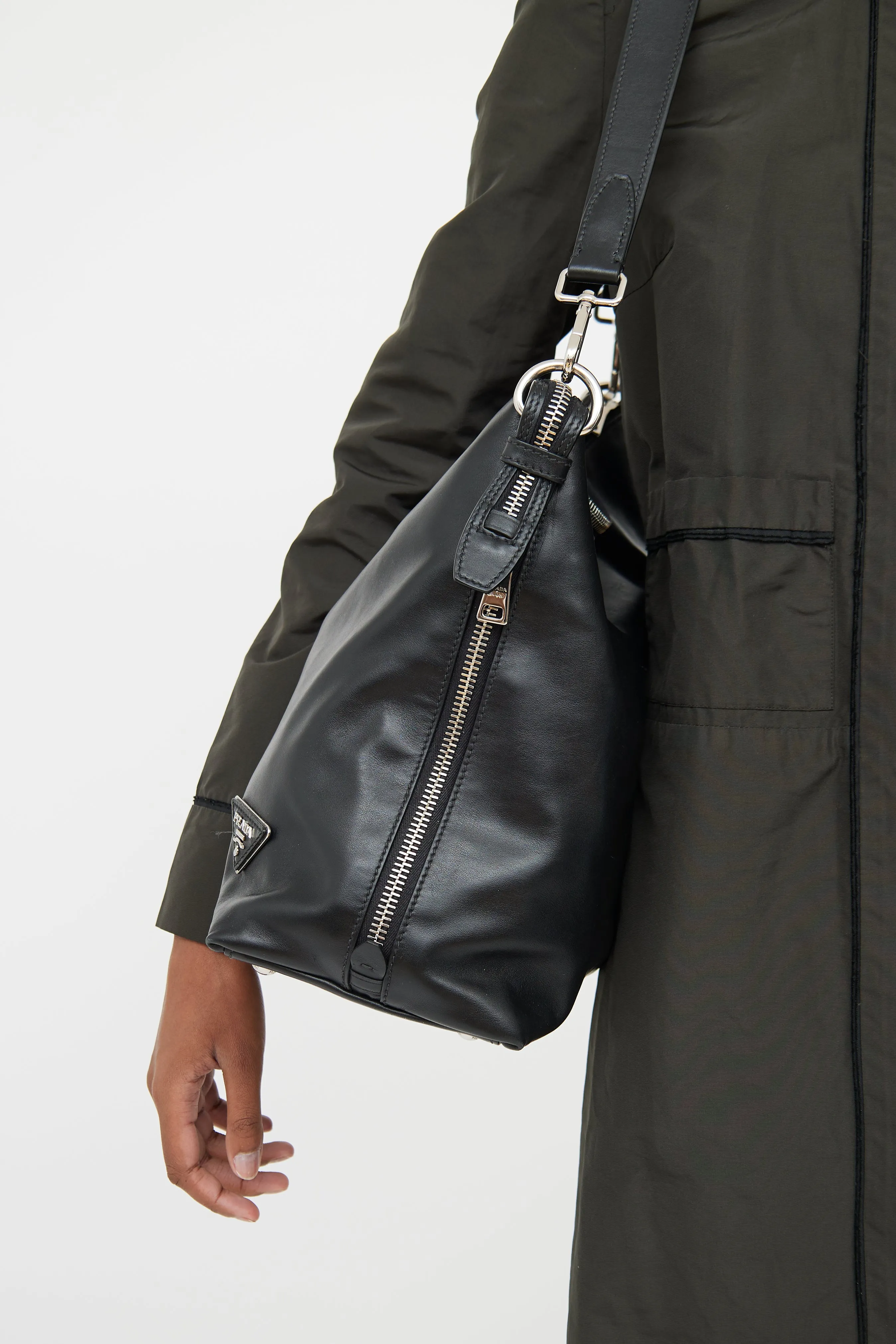 Black Soft Leather Tote Bag