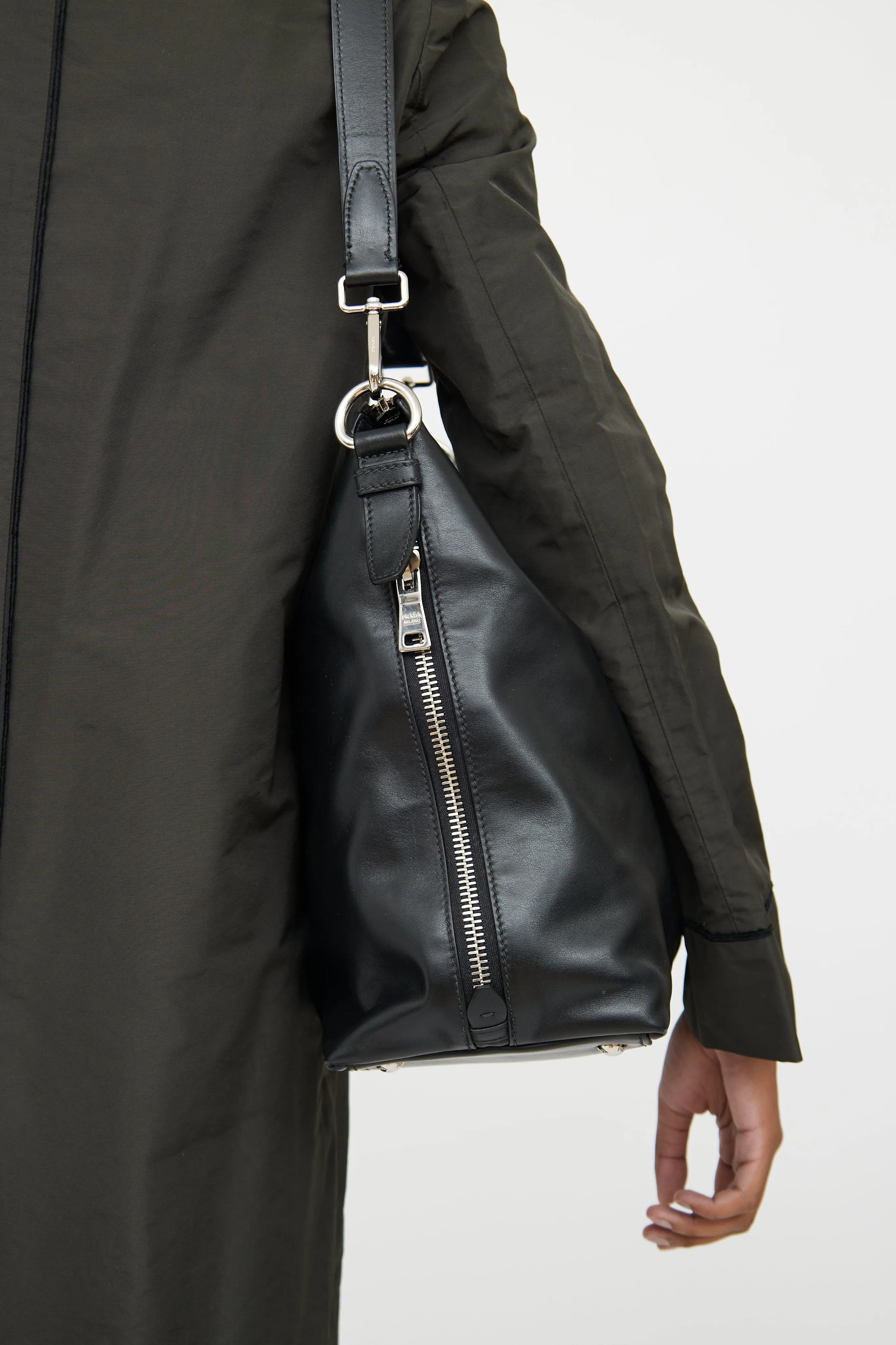 Black Soft Leather Tote Bag