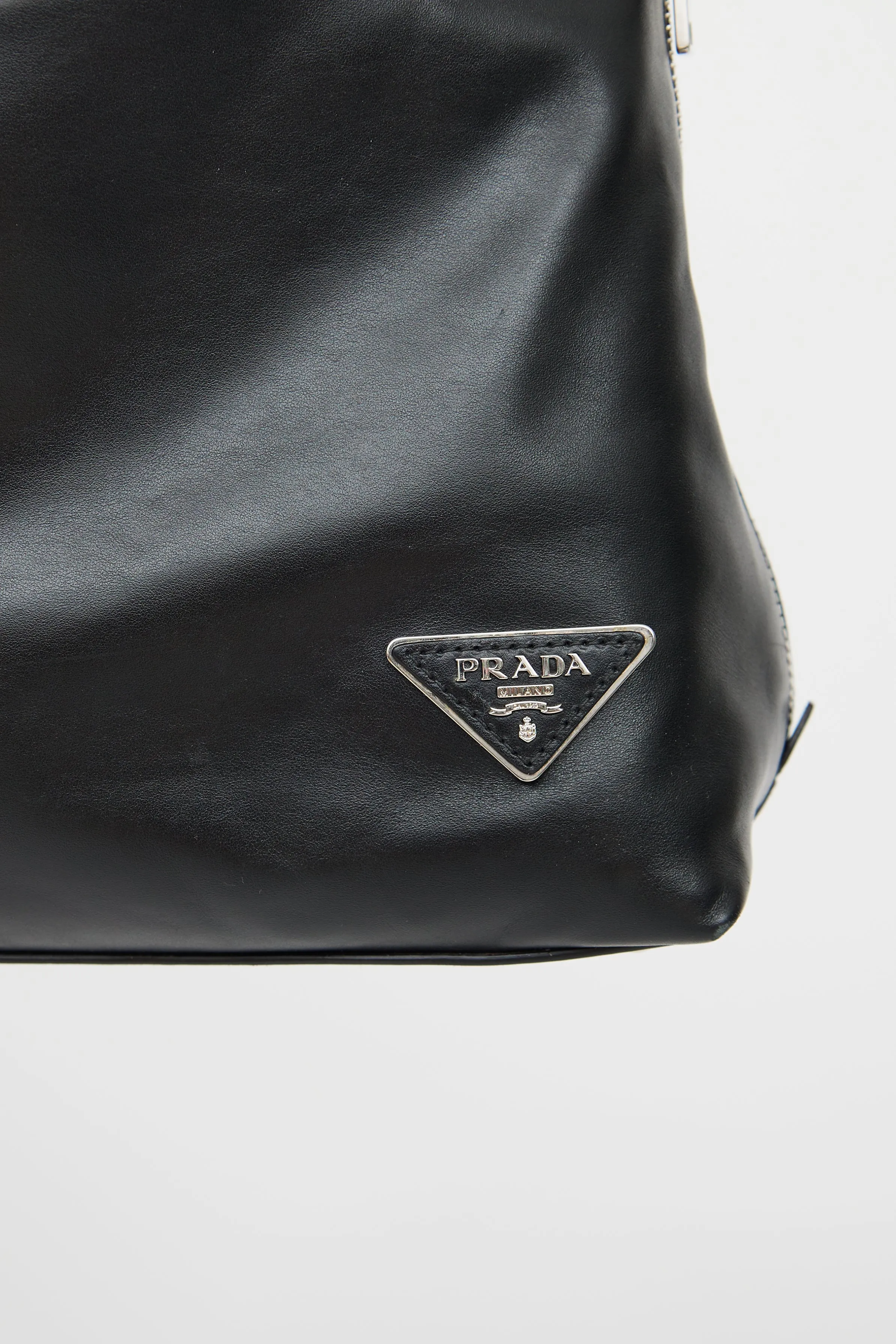 Black Soft Leather Tote Bag