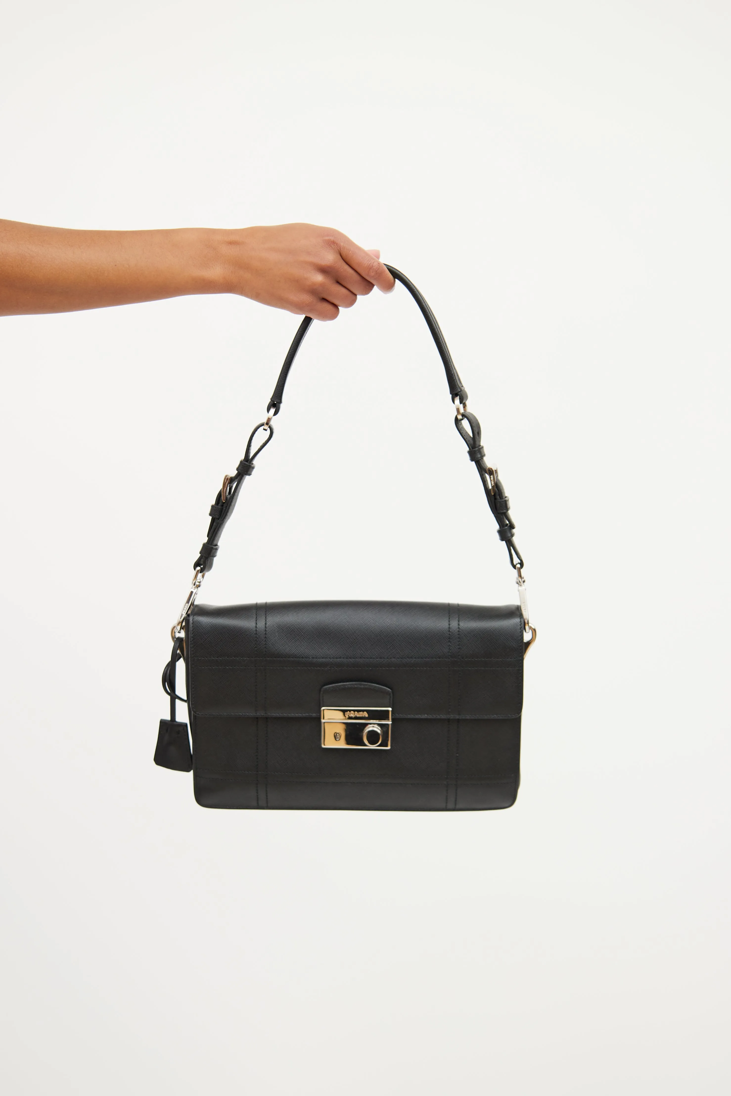 Black Soft Saffiano Sound Bag
