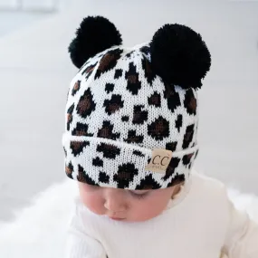 CC Brand Baby Animal Print Newborn - 12 Months Leopard Beanie