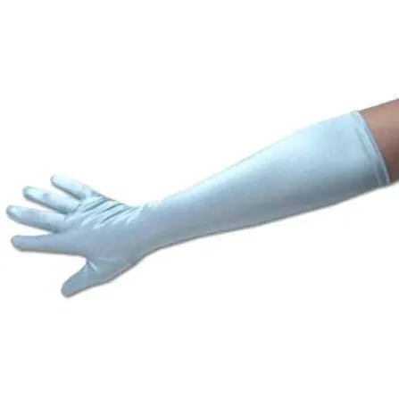 Children's Light Ice Blue Satin Gloves
