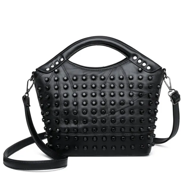 Crossbody Sheepskin Leather Tote Hands & Shoulder Bags