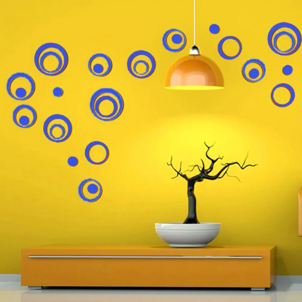 DIY Circles Wall Mirror Stickers Vinyl Art Mural Wall Sticker Room Decoration Sofa TV Background  Home Wall Decor Dropshipping