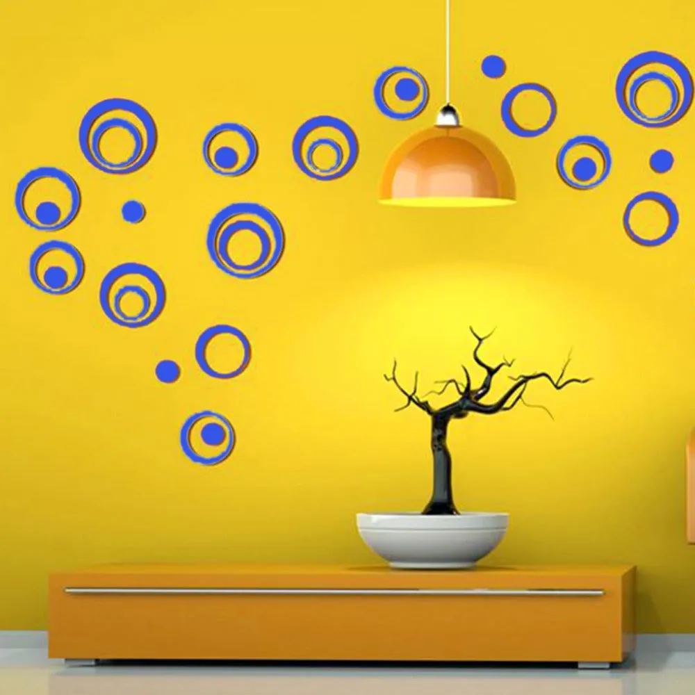 DIY Circles Wall Mirror Stickers Vinyl Art Mural Wall Sticker Room Decoration Sofa TV Background  Home Wall Decor Dropshipping
