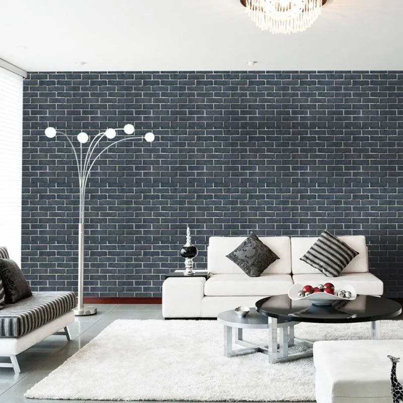 DIY Self Adhesive 3D Wall Stickers Brick Pattern Wallpaper for Kids Bedroom Home Living Room Decor Decorative Stickers 45x100cm