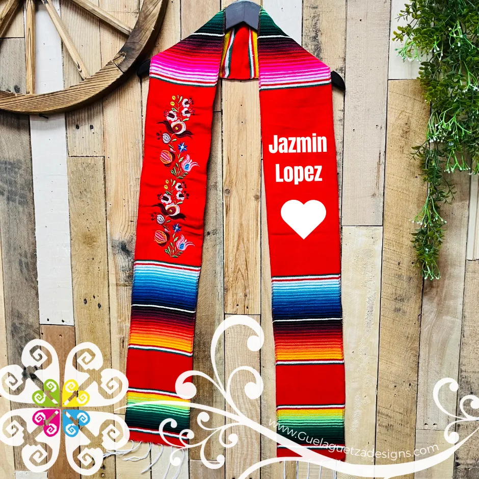 Floreado Sarape Graduation Stole