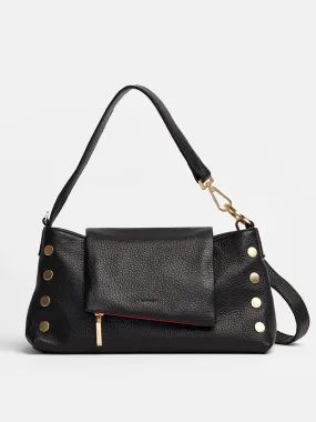 Hammitt Los Angeles VIP Satchel in Black/Brushed Gold