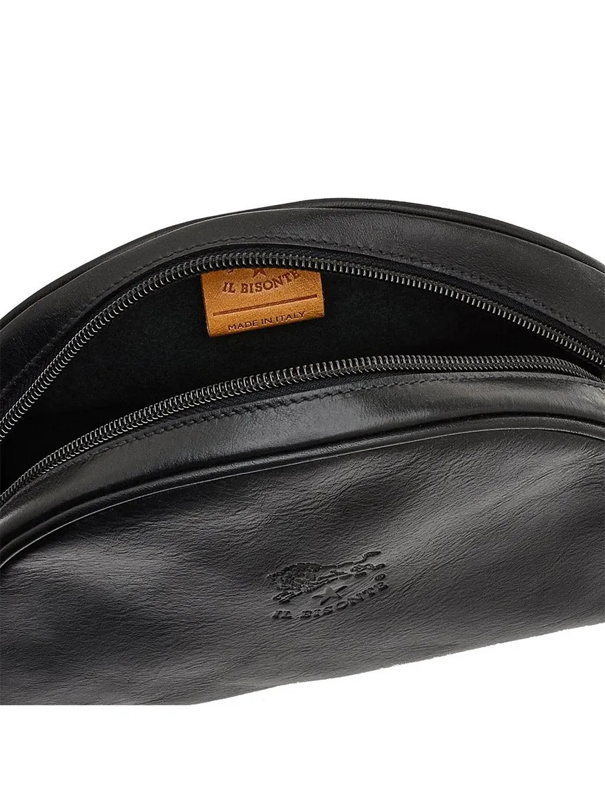 Il Bisonte Classic Crossbody in Black Cowhide Leather