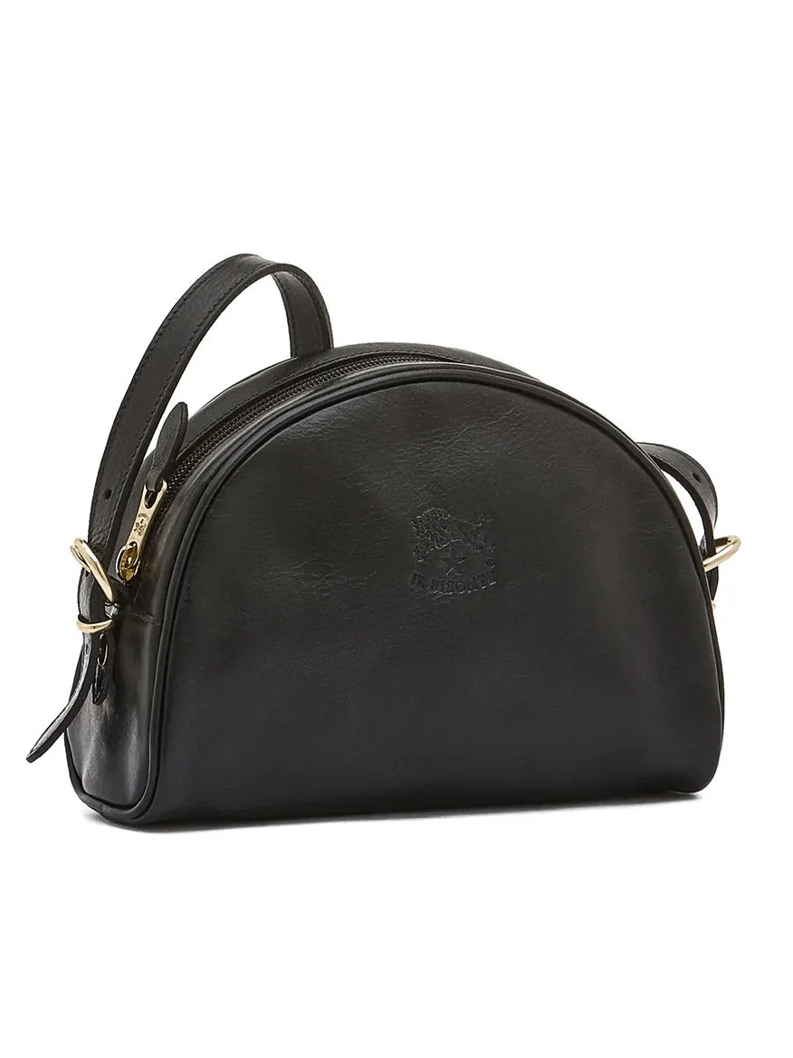 Il Bisonte Classic Crossbody in Black Cowhide Leather