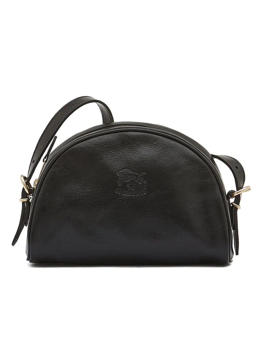 Il Bisonte Classic Crossbody in Black Cowhide Leather