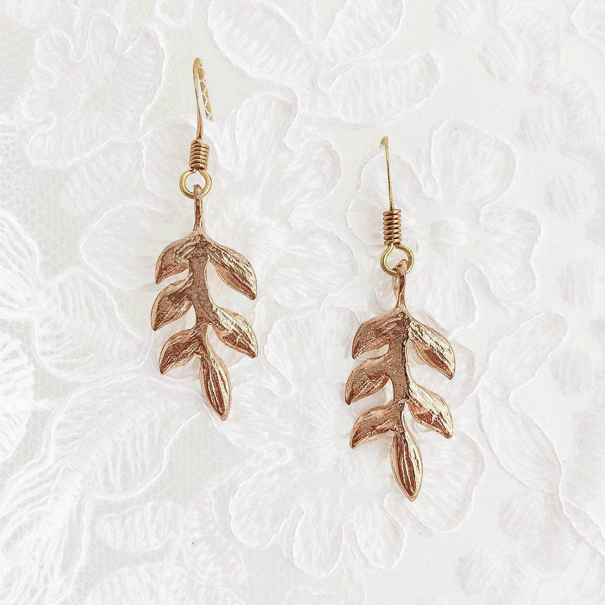 Leaf earrings for wedding - 'Avani'