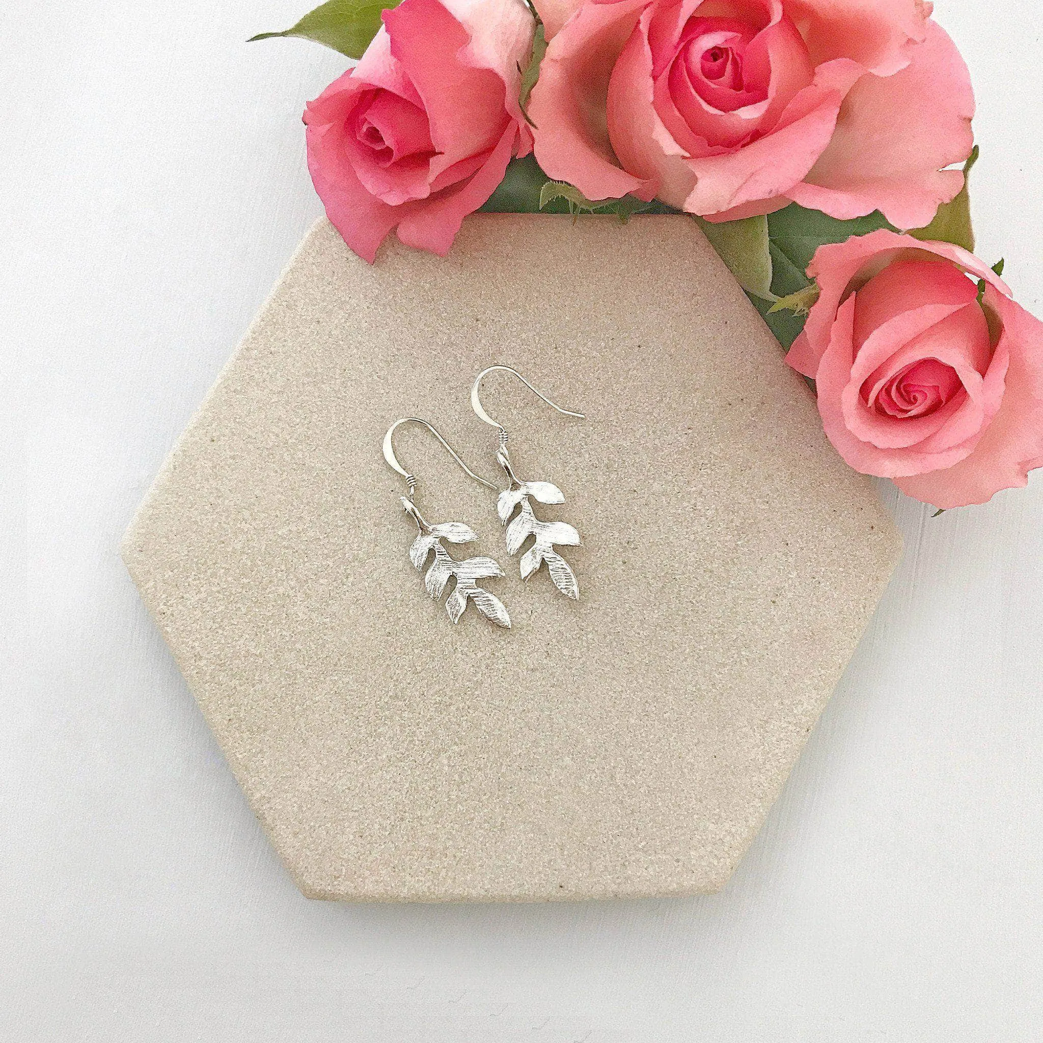 Leaf earrings for wedding - 'Avani'