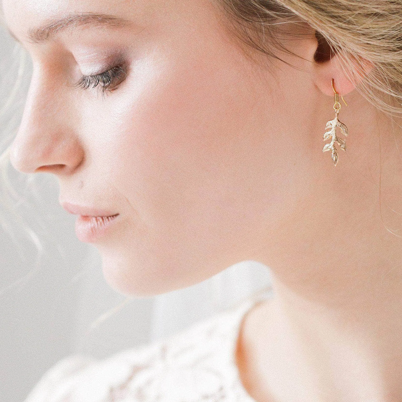 Leaf earrings for wedding - 'Avani'