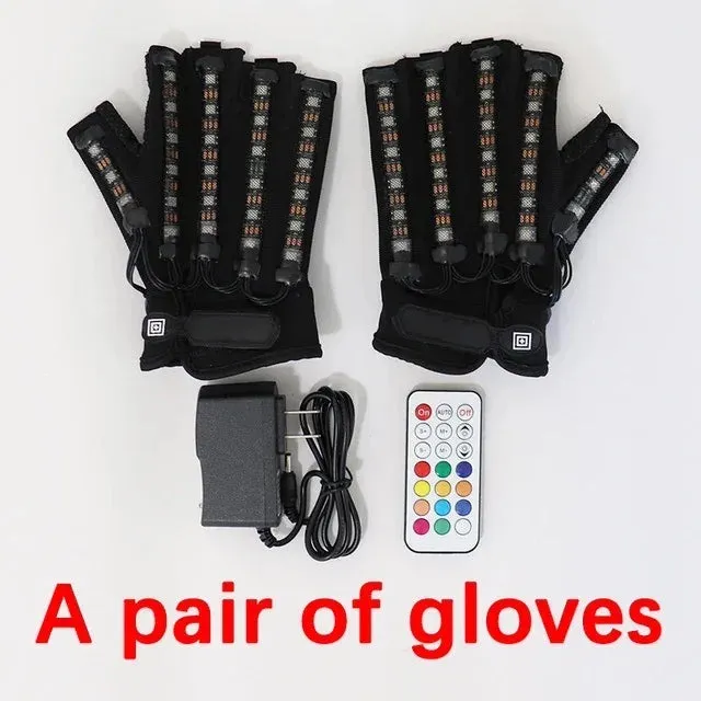LED Growing Gloves&Glasses Light Up Glasses Rave Costume Decor DJ Dance Performances Luminous Props Party Decoration