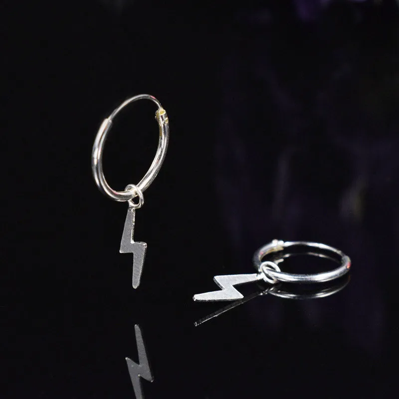 Lightning Flash Silver Earrings