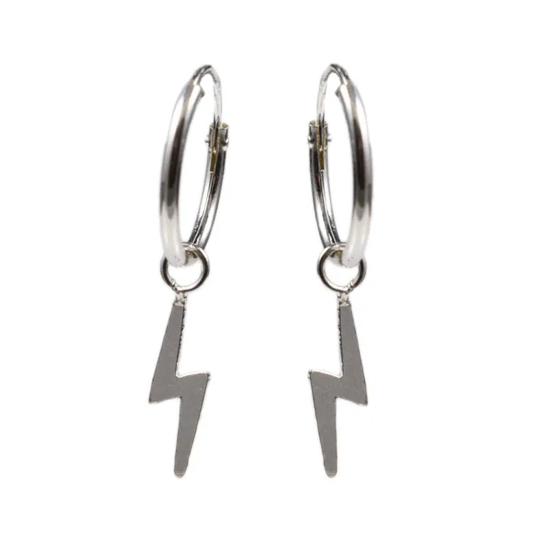Lightning Flash Silver Earrings
