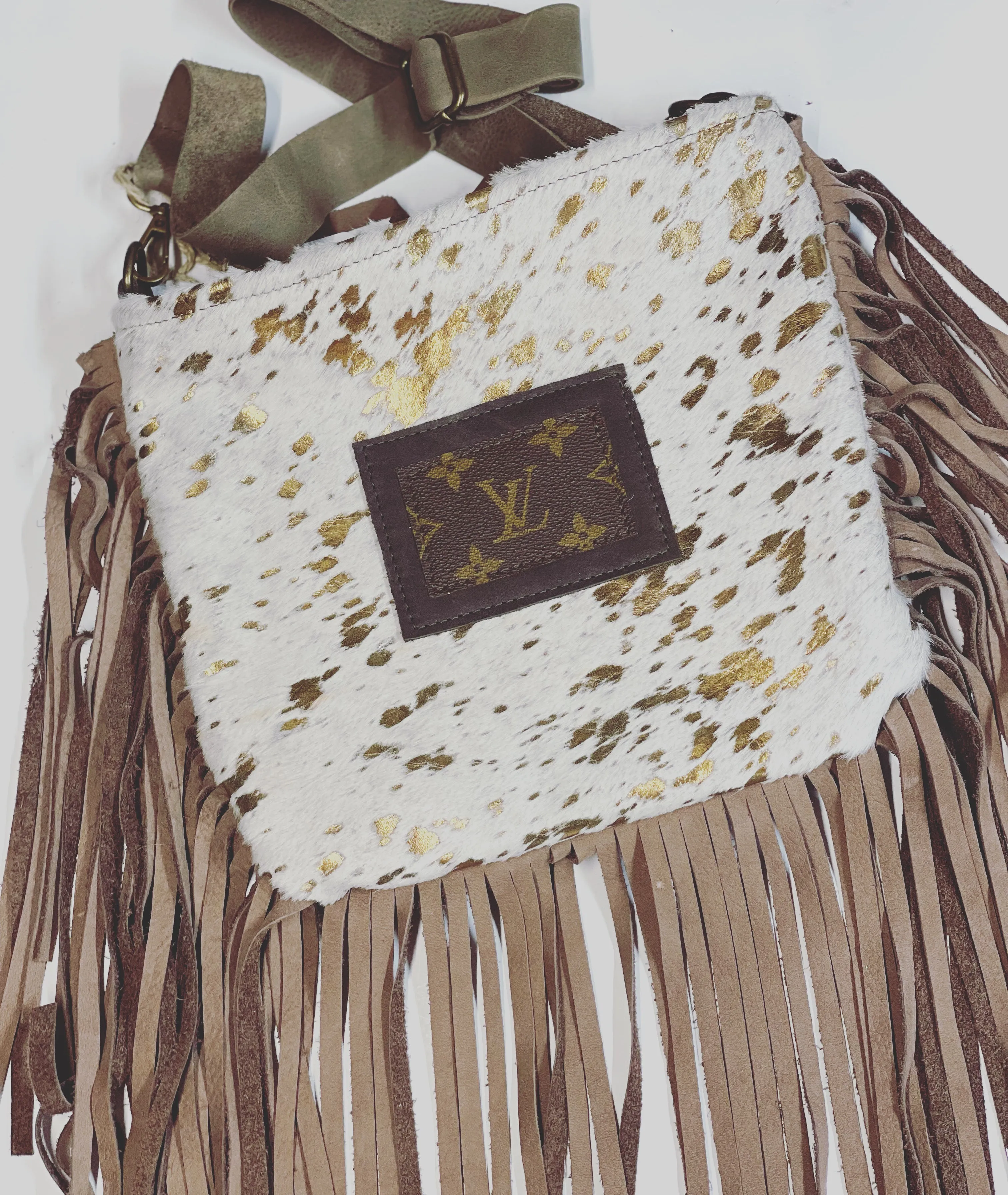Medium Crossbody, Acid Gold HOH Brown Patch