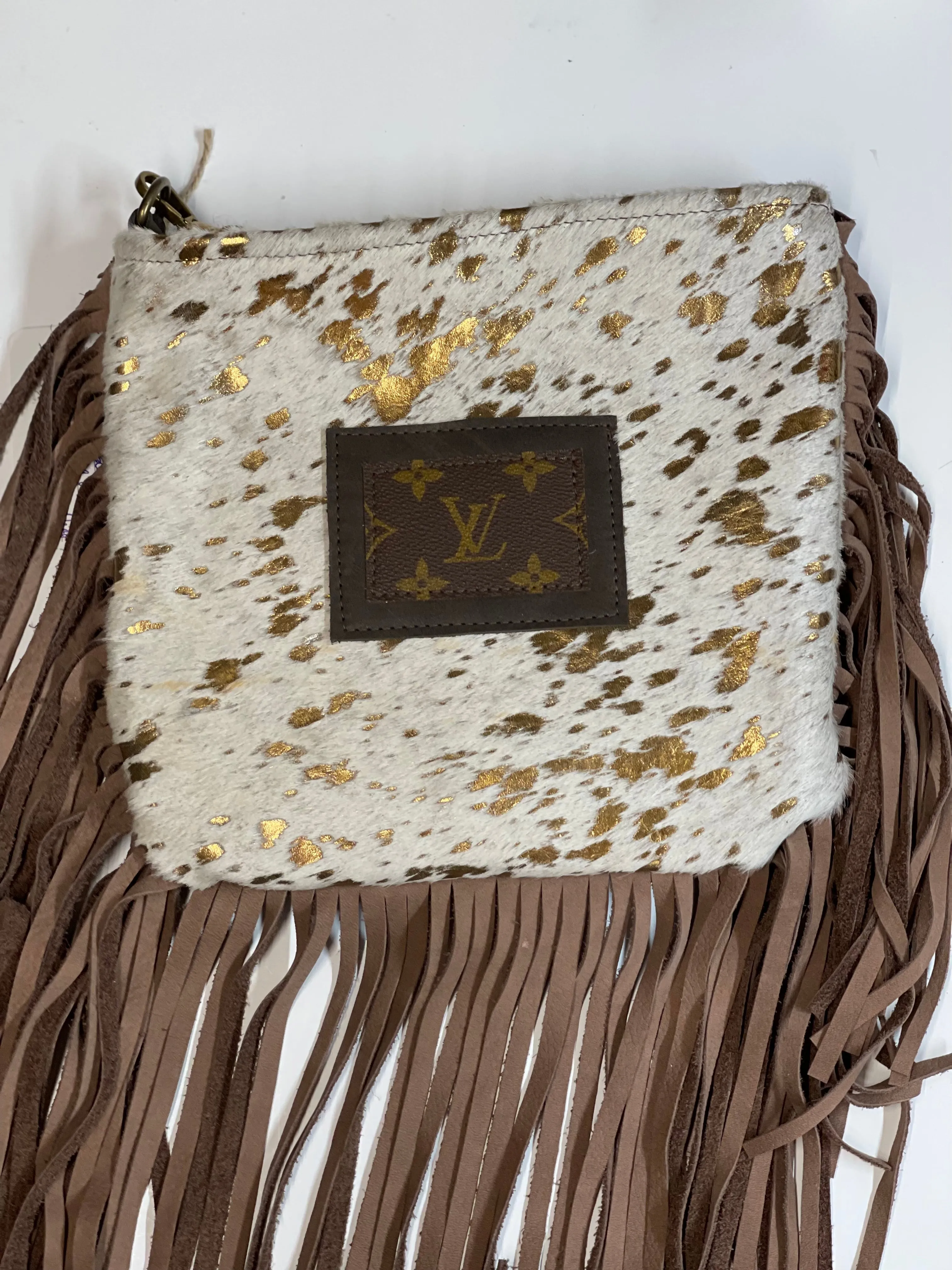 Medium Crossbody, Acid Gold HOH Brown Patch