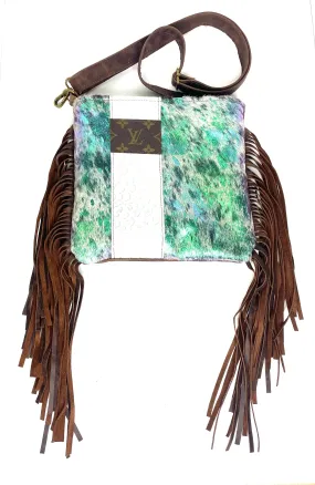 Medium Crossbody iridescent acid washed with khaleesi strip