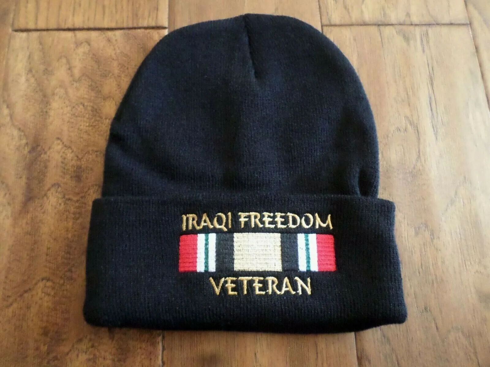 MILITARY STYLE WATCH CAP IRAQI FREEDOM VETERAN 2PLY COLD WEATHER BEANIE IRAQ WAR
