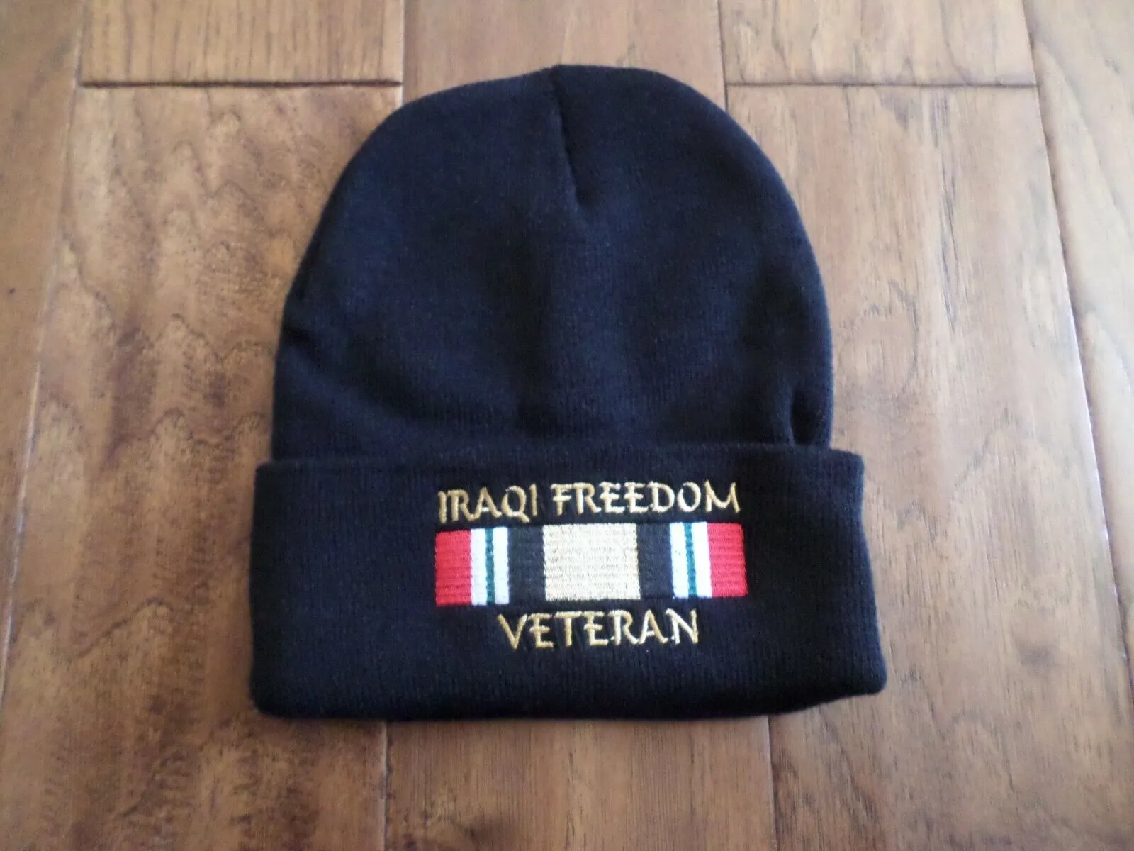MILITARY STYLE WATCH CAP IRAQI FREEDOM VETERAN 2PLY COLD WEATHER BEANIE IRAQ WAR