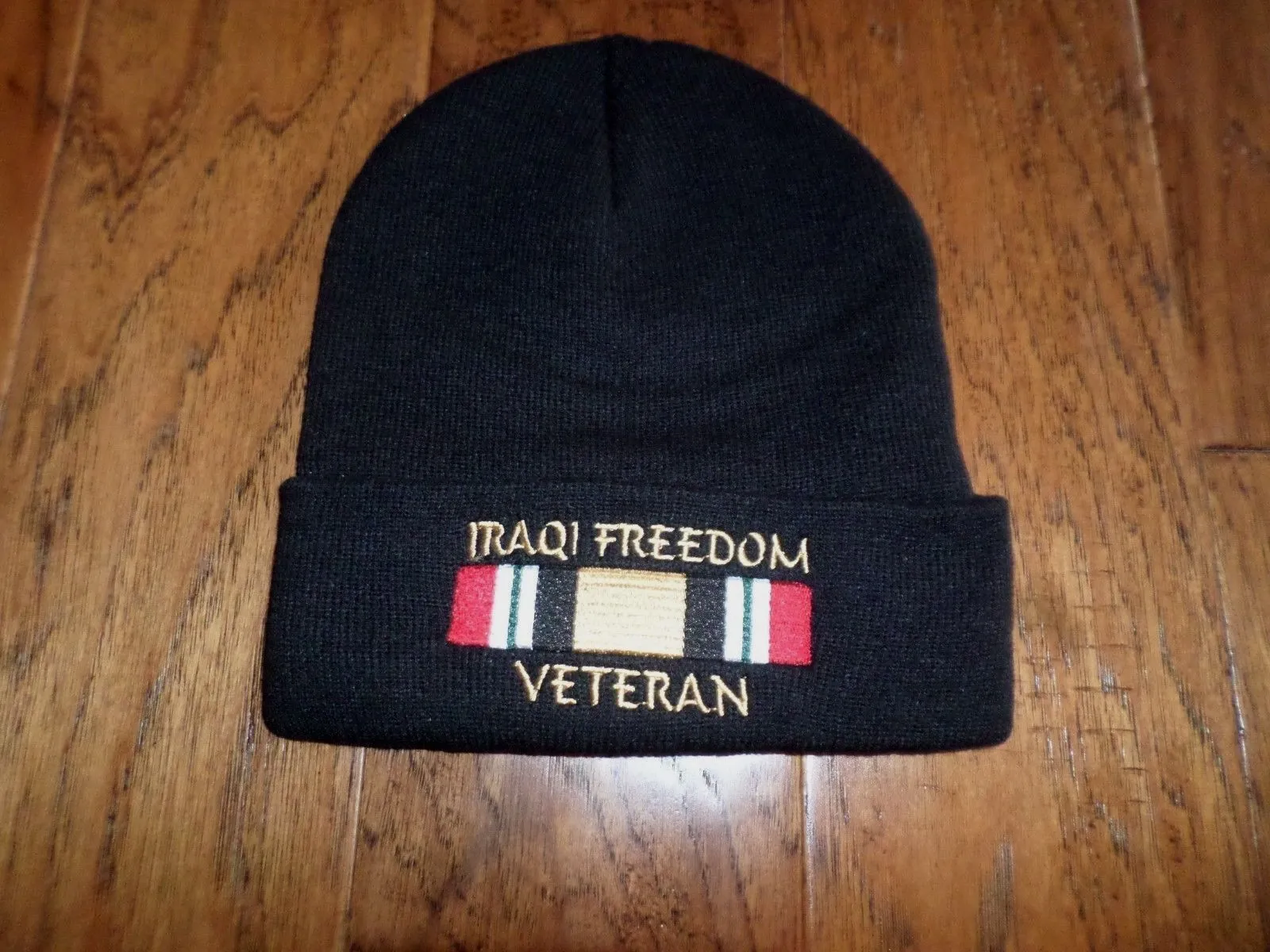 MILITARY STYLE WATCH CAP IRAQI FREEDOM VETERAN 2PLY COLD WEATHER BEANIE IRAQ WAR