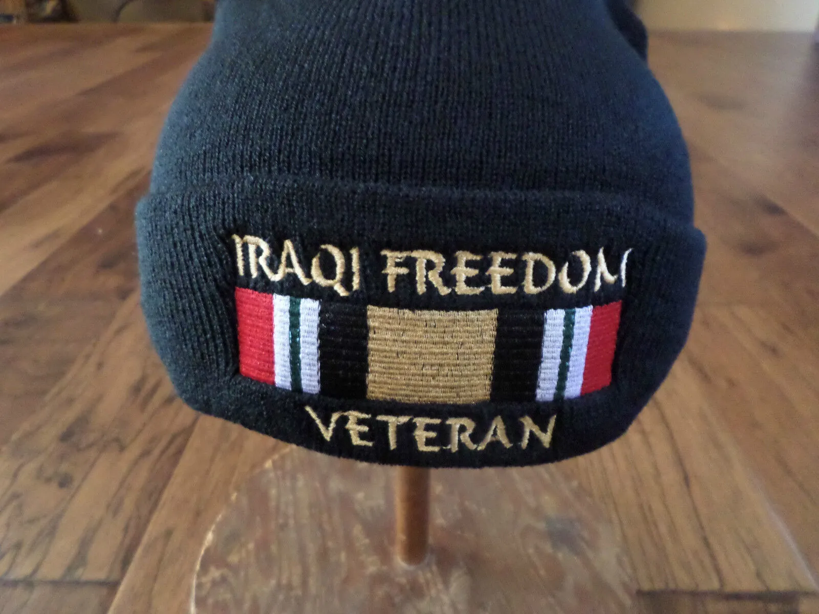 MILITARY STYLE WATCH CAP IRAQI FREEDOM VETERAN 2PLY COLD WEATHER BEANIE IRAQ WAR