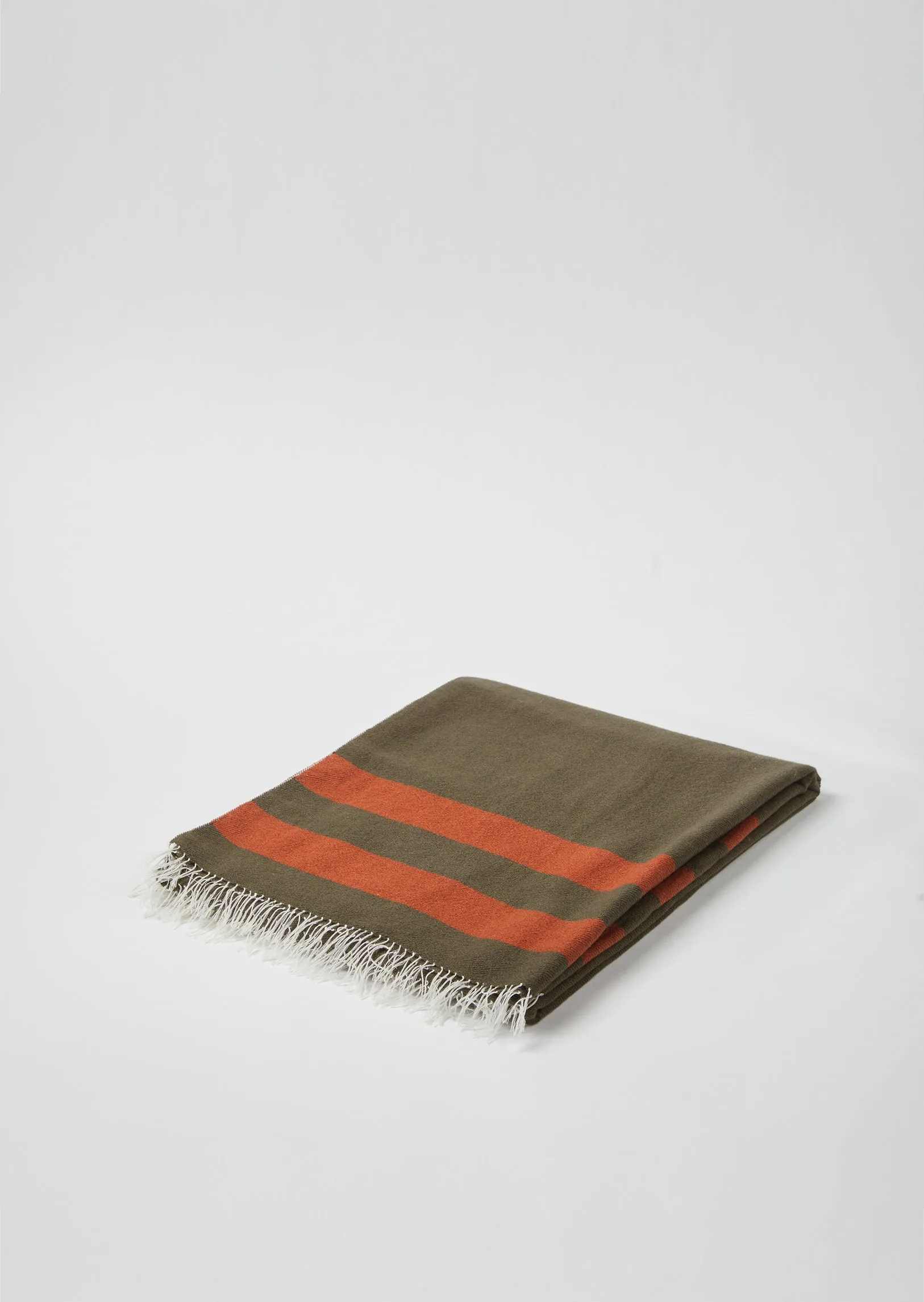 Mirror throw striped (CASHMERE ) Khaki