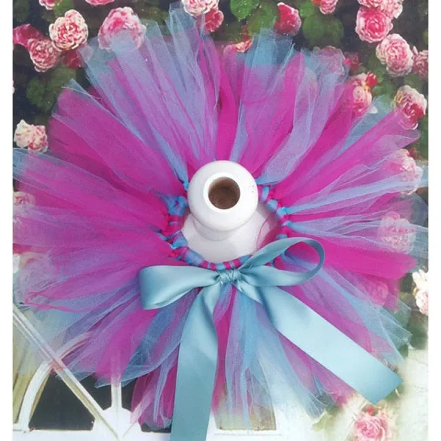 Newborn Baby Girl Tulle Tutu Skirt and Flower Headband Set Photograph Props Gift Set