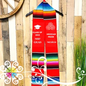 Personalized Sarape Graduation Stole