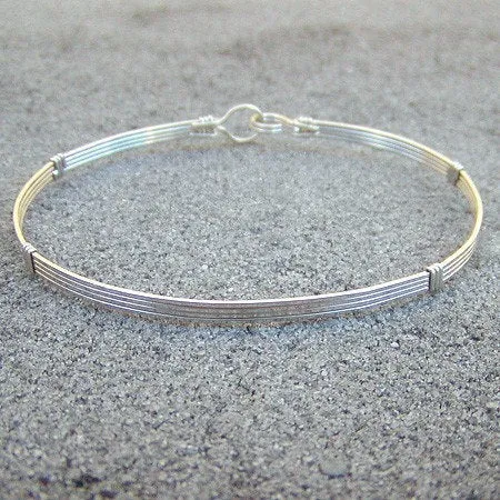 Plain Sterling Silver Wire Wrapped Stackable Bracelet  SSSS