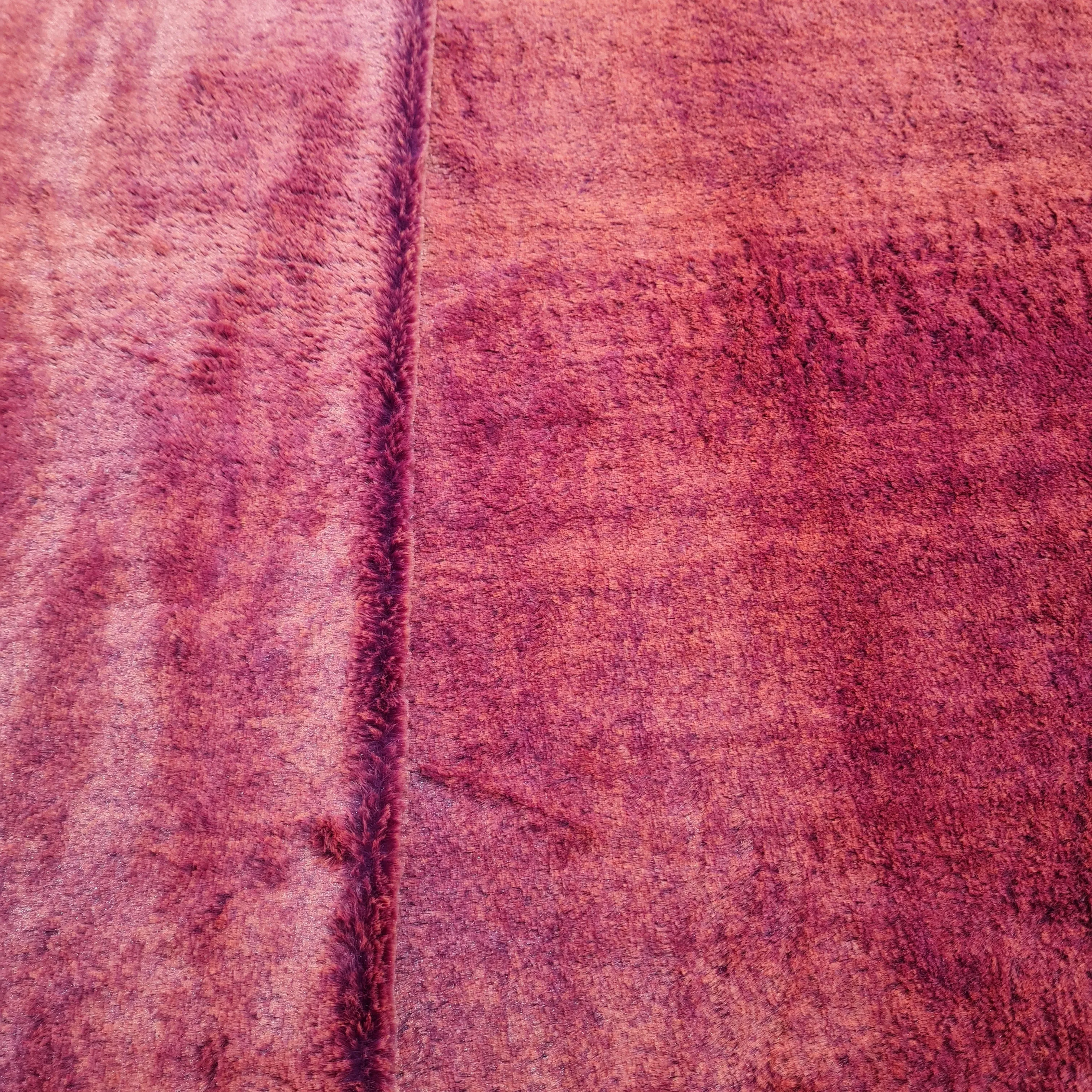 Red Solid Fur Fabric 14