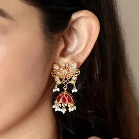Silver Butterfly Jhumka