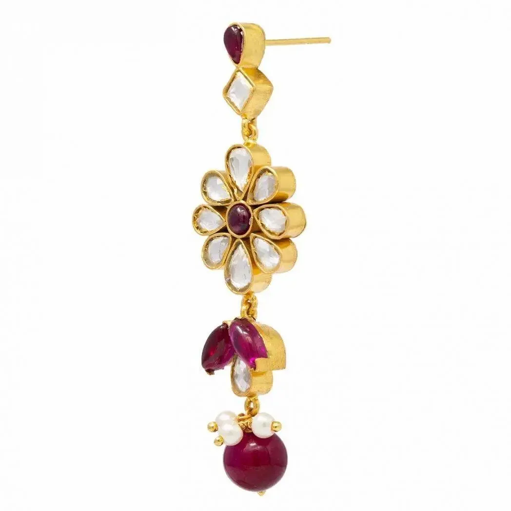 Silver Gold Plated Dangler Earrings
