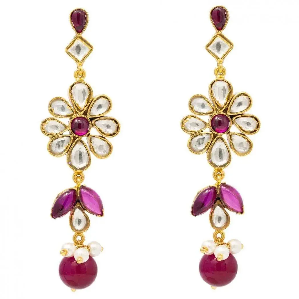 Silver Gold Plated Dangler Earrings
