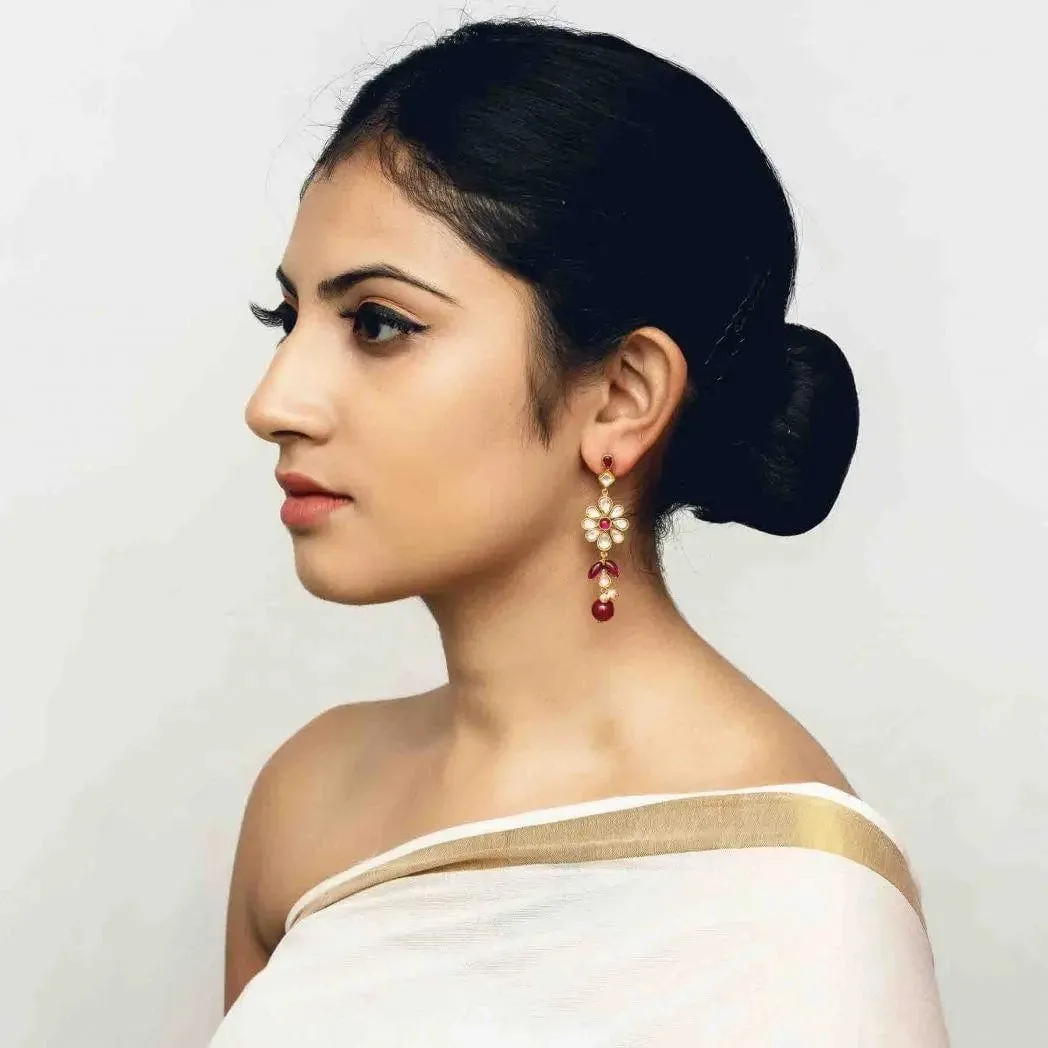 Silver Gold Plated Dangler Earrings