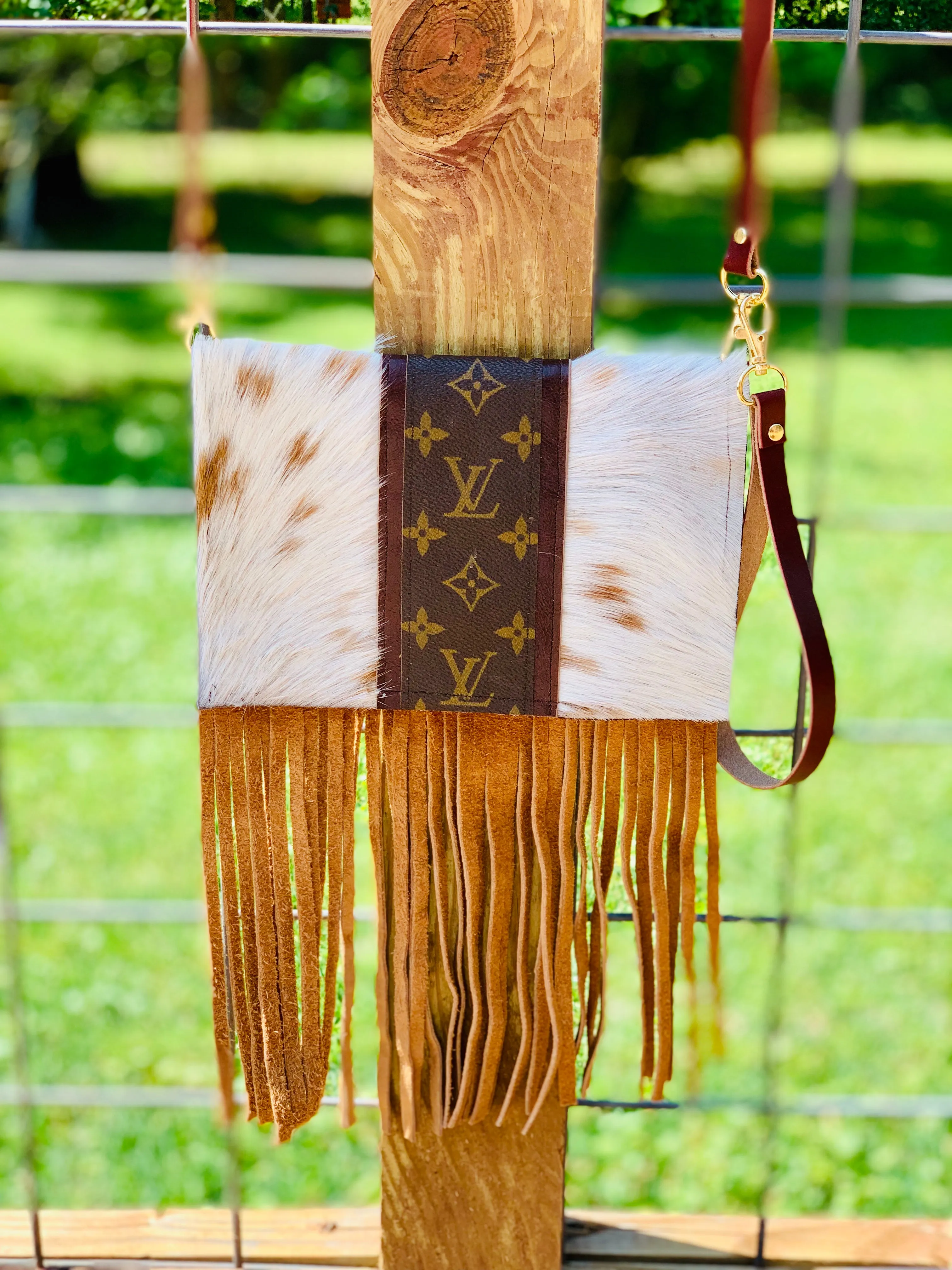 Small Crossbody Carmel Kelsey, Strip Brown