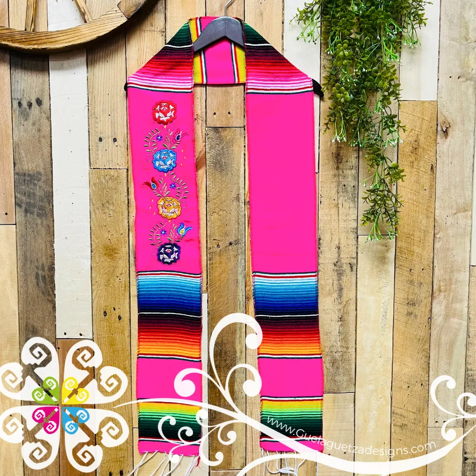 Tehuana Flowers Sarape Graduation Stole