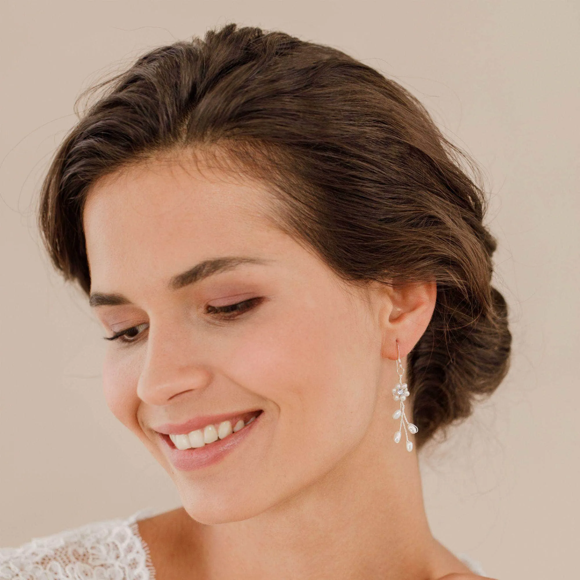 Vine wedding earrings - 'Eliza'