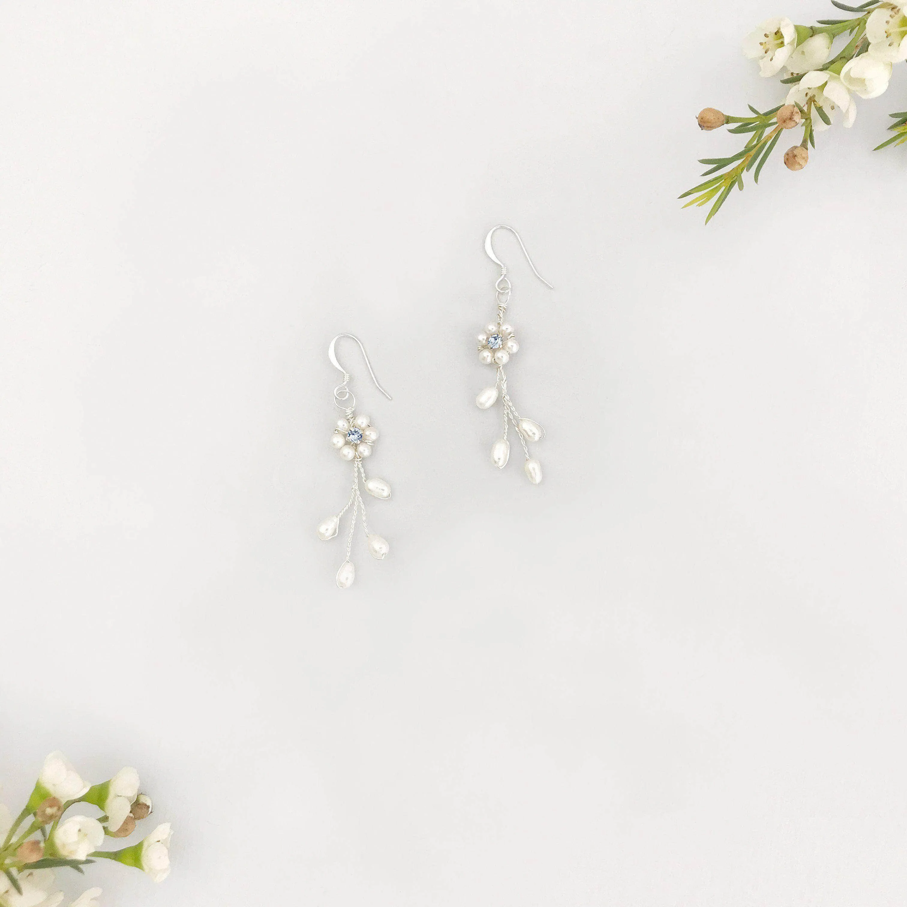Vine wedding earrings - 'Eliza'