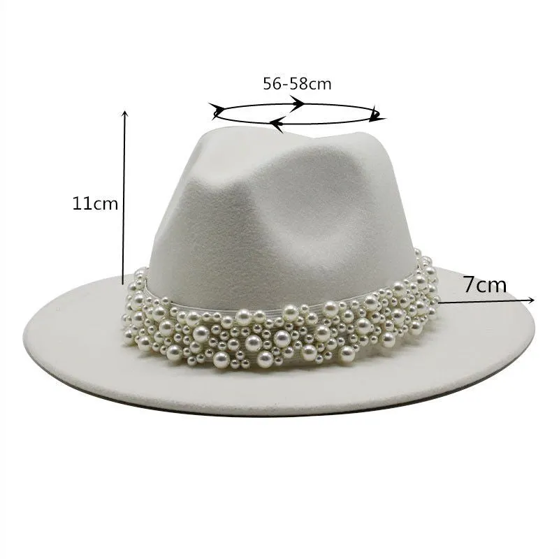 Wide Brim Felt Fedora Jazz Hats Pork-Pie Church Derby Cap